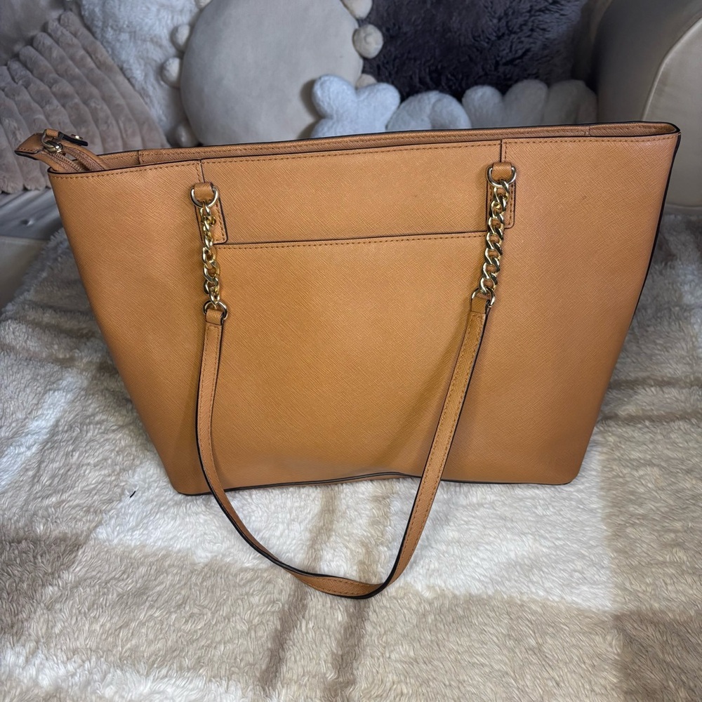 Micheal Kors Tan Leather Tote Bag